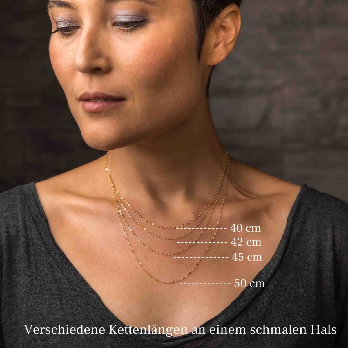 Kleine Perlenkette aus schwarzem Silber