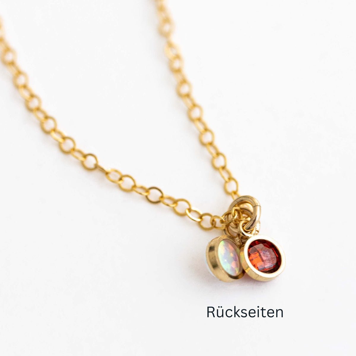 Opal & Granatkette goldfilled