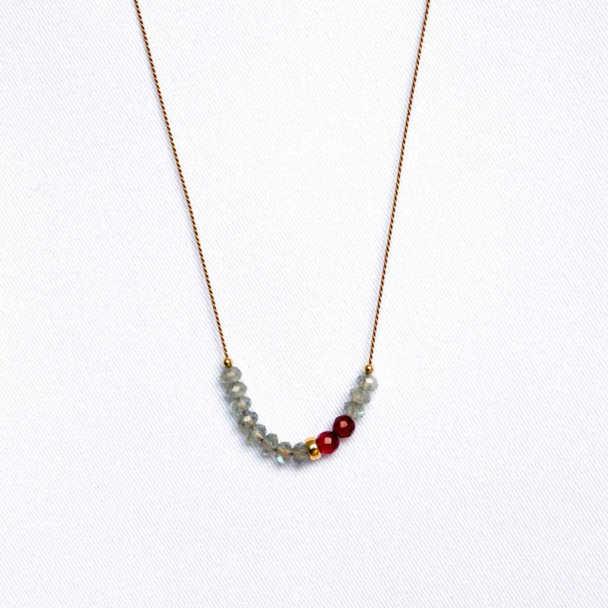 Seidenkette Labradorit & Achat | MAYAMBERLIN