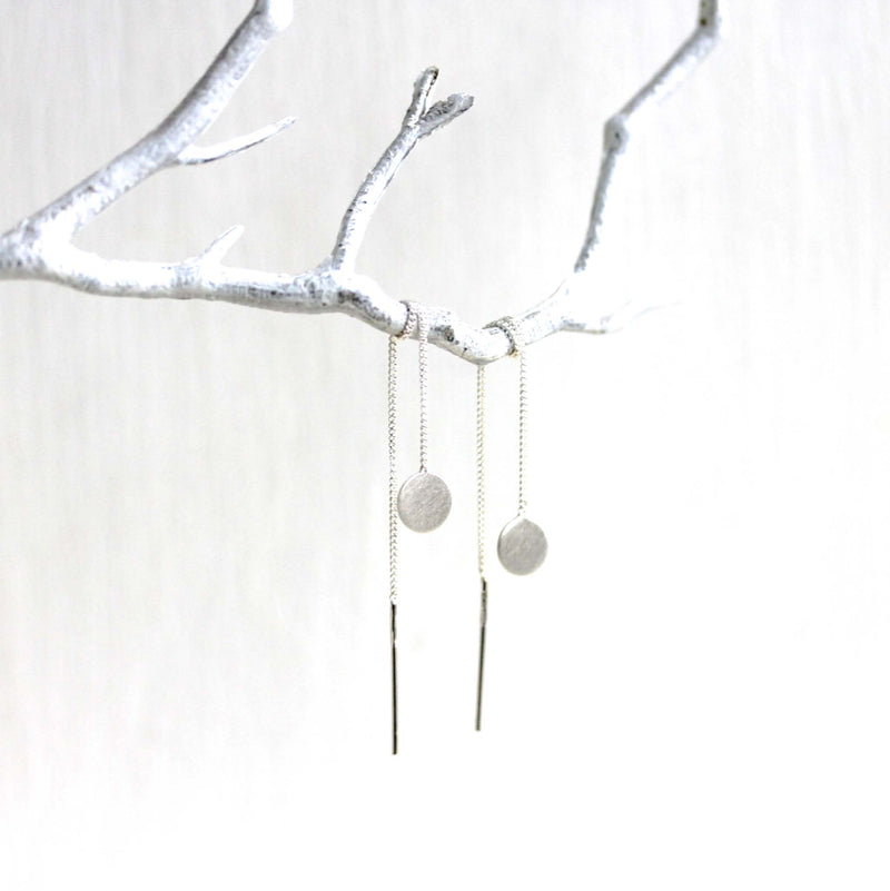 Lange Plättchen Ohrringe 925 Silber | MAYAMBERLIN