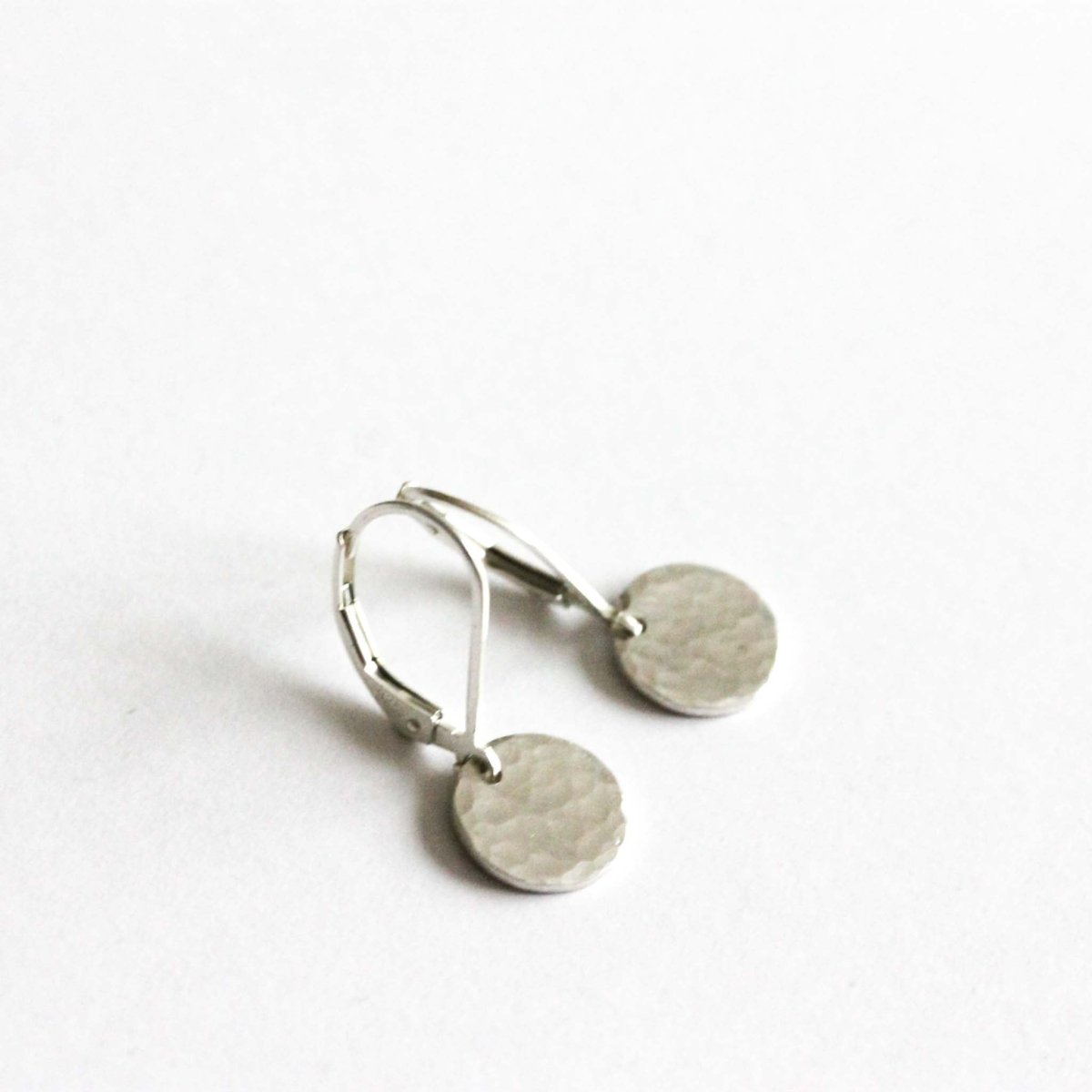 Gehämmerte Ohrringe 925 Silber