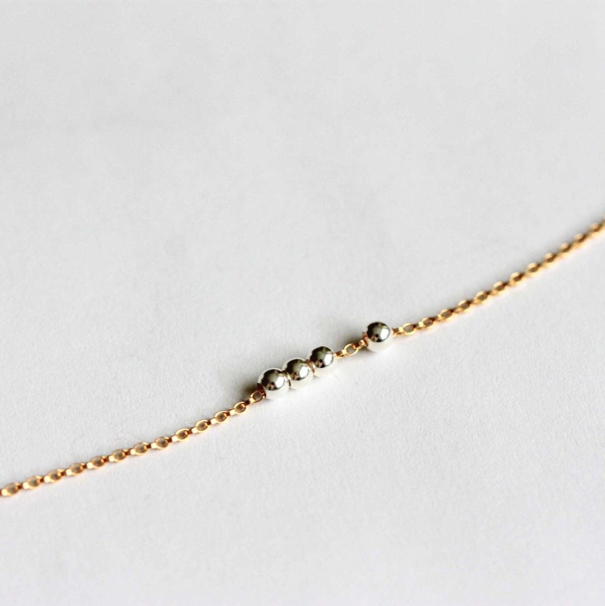 Goldfill Kette mit silbernen Perlen | MAYAMBERLIN